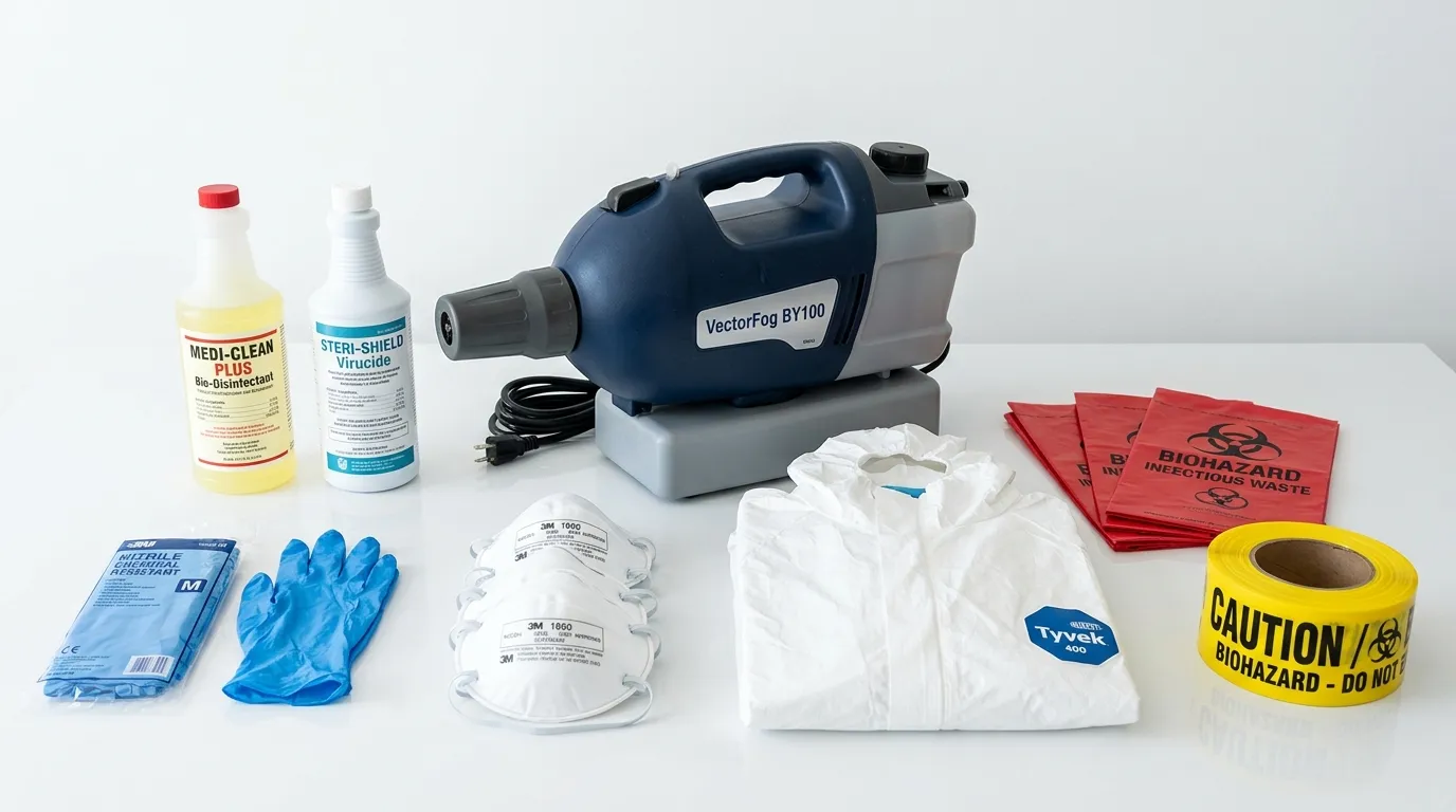 Professional biohazard remediation crew working in Arlington Heights