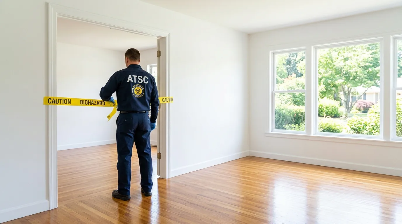 Certified biohazard cleanup crew performing Decomposition Cleanup in Arlington Heights